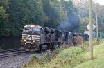 NS 7653 leads train 961 up the hill from Cox